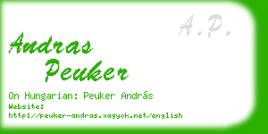 andras peuker business card